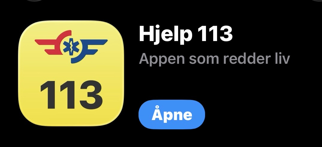 Bildet viser app ikonet til Hjelp 113.